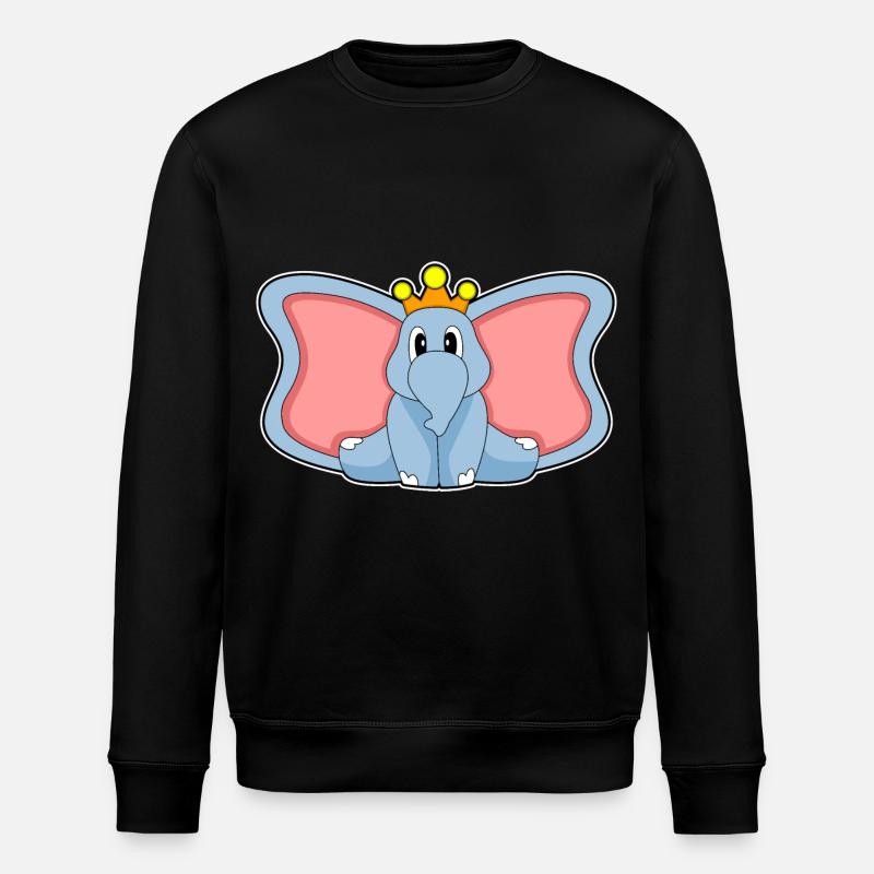 Couronne du roi éléphant - Sweat bio ROLLER Stanley/Stella Unisexe - noir