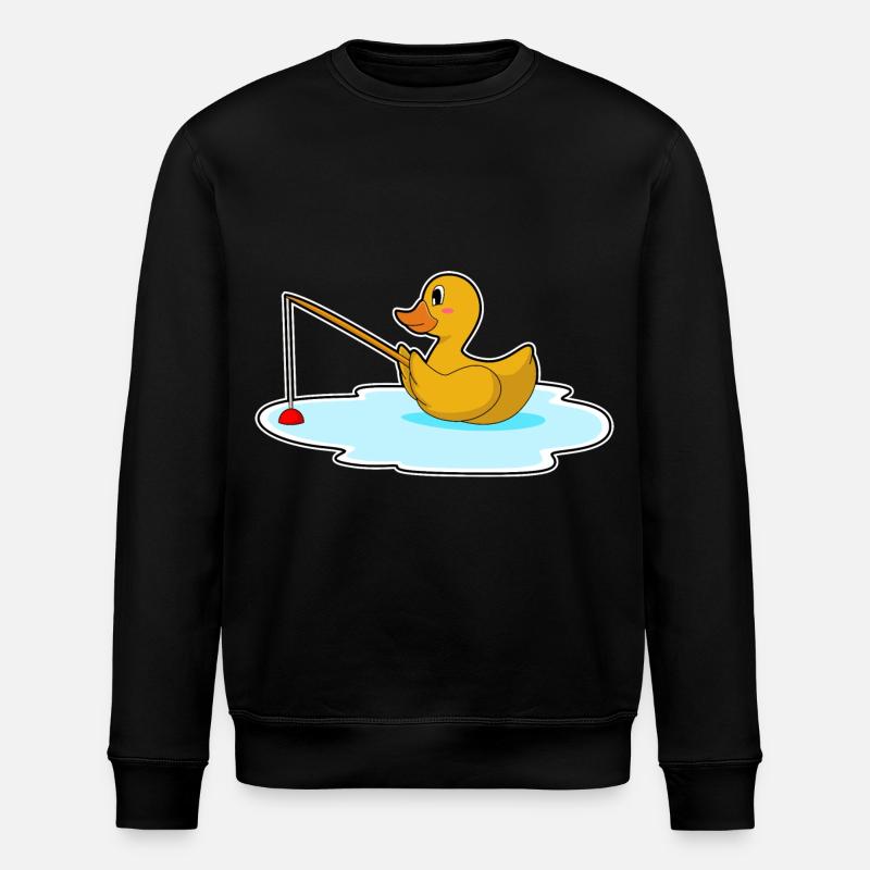 Ange pêcheur de canard - Sweat bio ROLLER Stanley/Stella Unisexe - noir
