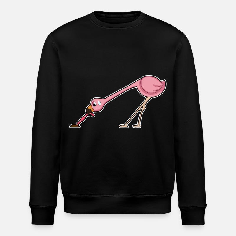 Flamingo Worm - Stanley/Stella ROLLER Unisex Organic Sweatshirt - black