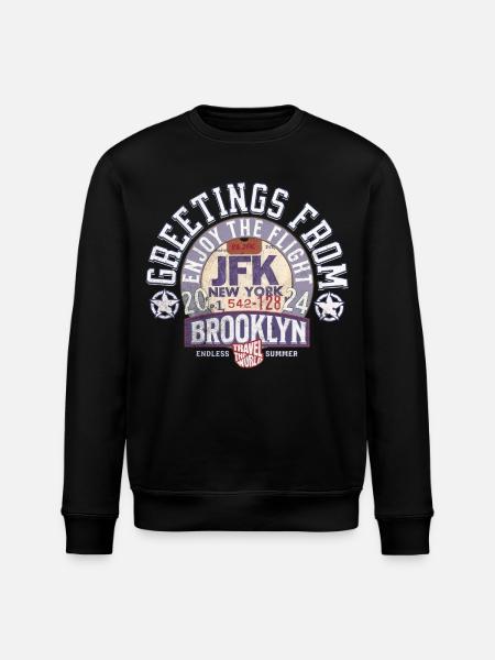 Greetings from Brooklyn - Stanley/Stella ROLLER Unisex Organic Sweatshirt - black