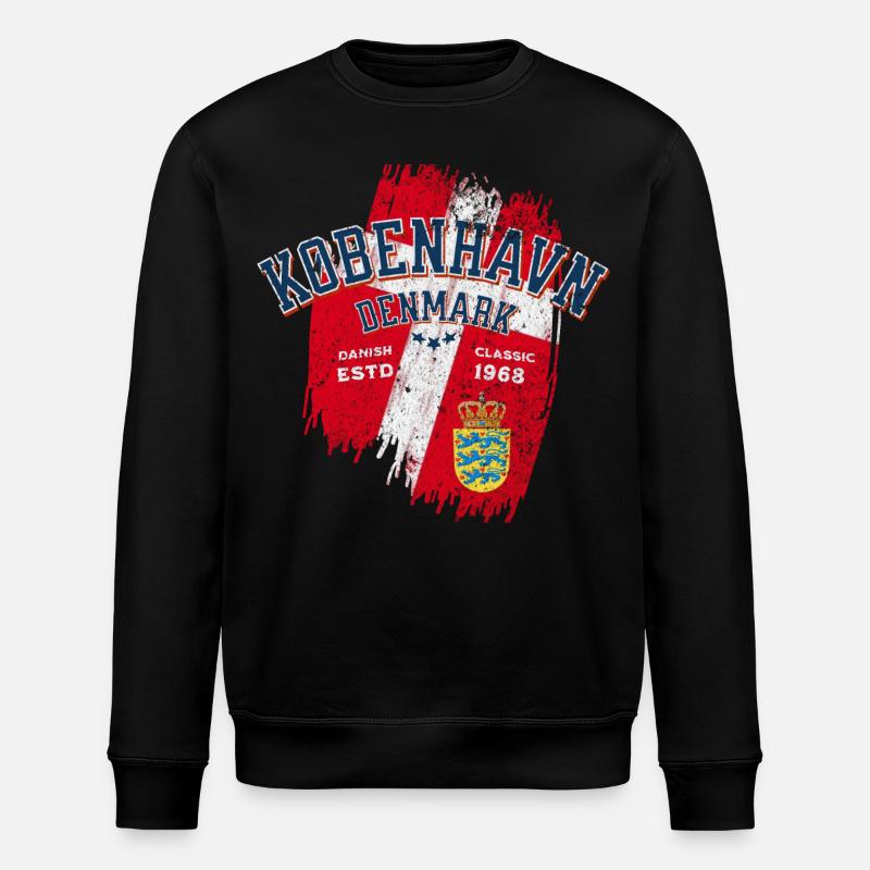 Kobenhavn Denmark Danish classic - Sweat bio ROLLER Stanley/Stella Unisexe - noir
