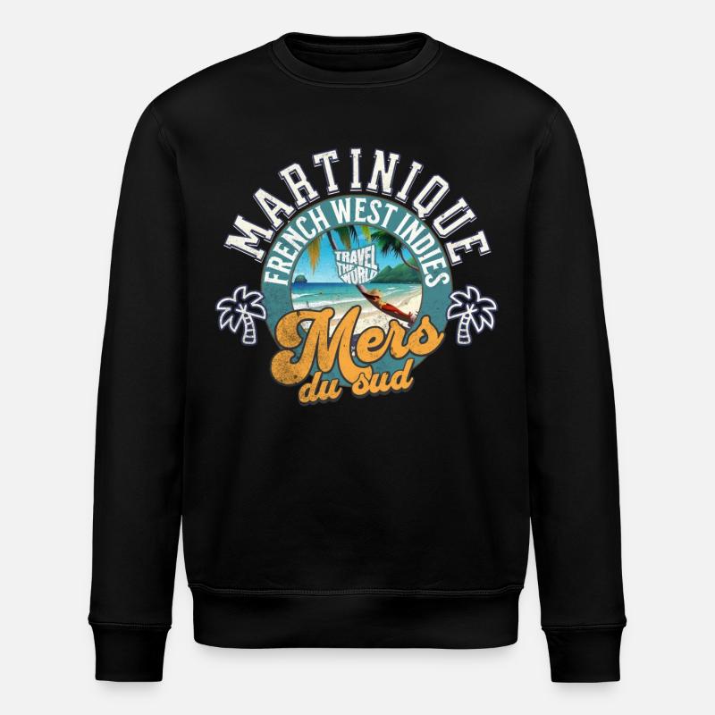 Mers du sud Martinique - Sweat bio ROLLER Stanley/Stella Unisexe - noir