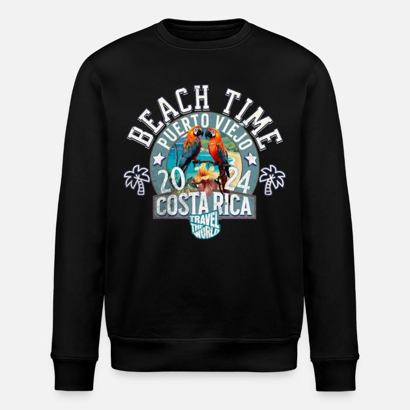 Beach time Costa Rica - Sweat bio ROLLER Stanley/Stella Unisexe - noir