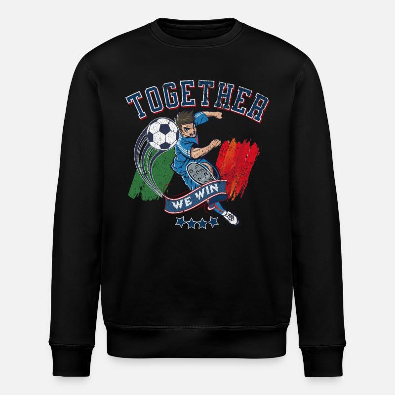 Gemeinsam gewinnen wir - Stanley/Stella Unisex Bio-Sweatshirt ROLLER - Schwarz