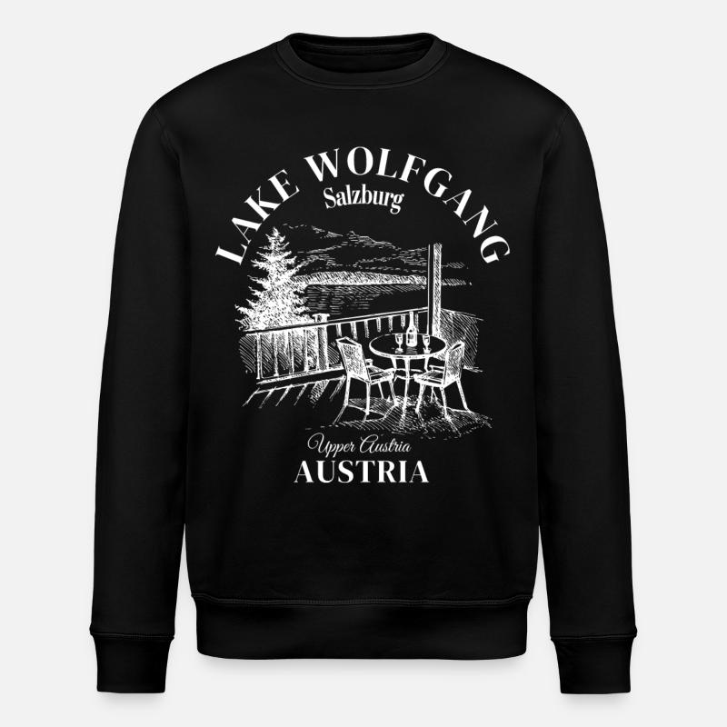 Lac Wolfgang, Autriche, Haute-Autriche - Sweat bio ROLLER Stanley/Stella Unisexe - noir