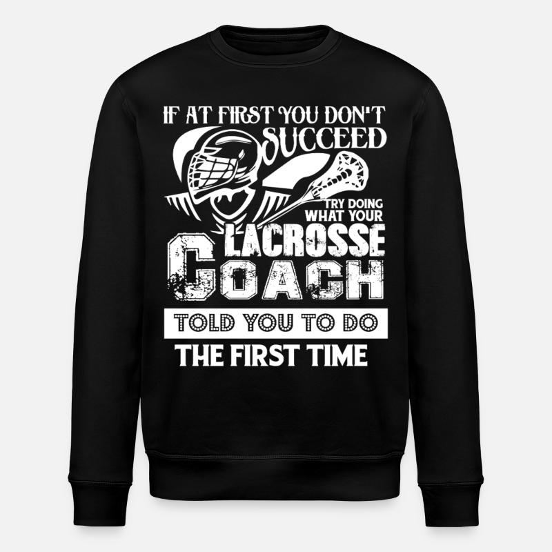 Lacrosse Lacrosse Coach - Stanley/Stella ROLLER Unisex Organic Sweatshirt - black