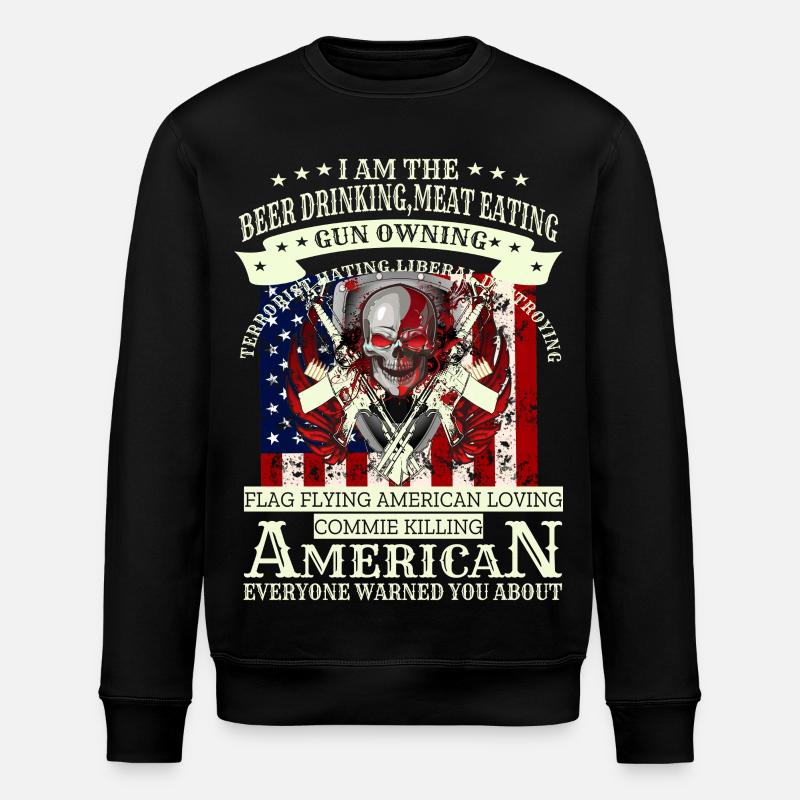 Army Skull - Stanley/Stella Unisex Bio-Sweatshirt ROLLER - Schwarz