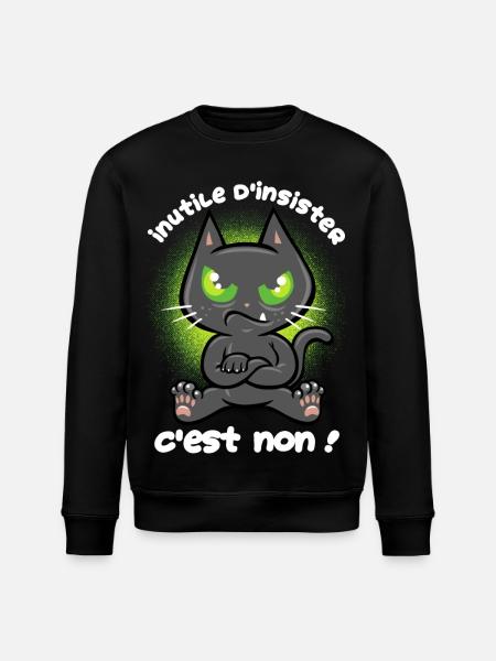 Chat têtu - Sweat bio ROLLER Stanley/Stella Unisexe - noir