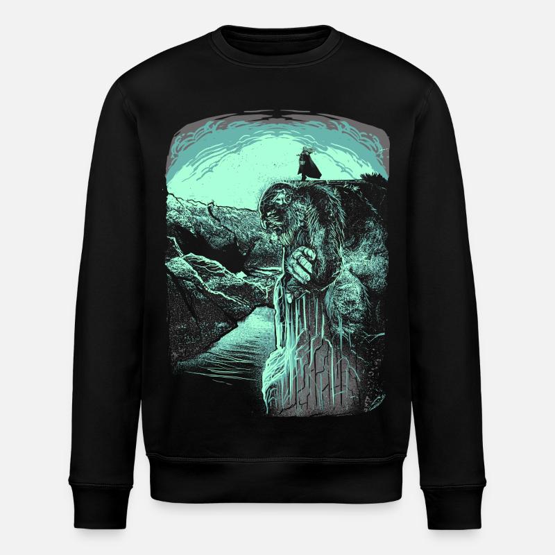 Preikestolen - Troll - Norwegen - Stanley/Stella Unisex Bio-Sweatshirt ROLLER - Schwarz