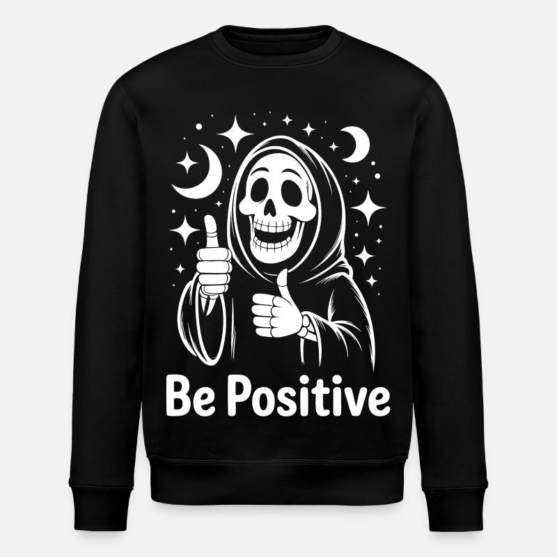 Be Positive Sensenmann - Stanley/Stella Unisex Bio-Sweatshirt ROLLER - Schwarz