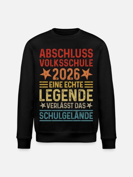 Graduation 2026 elementary school - Stanley/Stella ROLLER Unisex Organic Sweatshirt - black