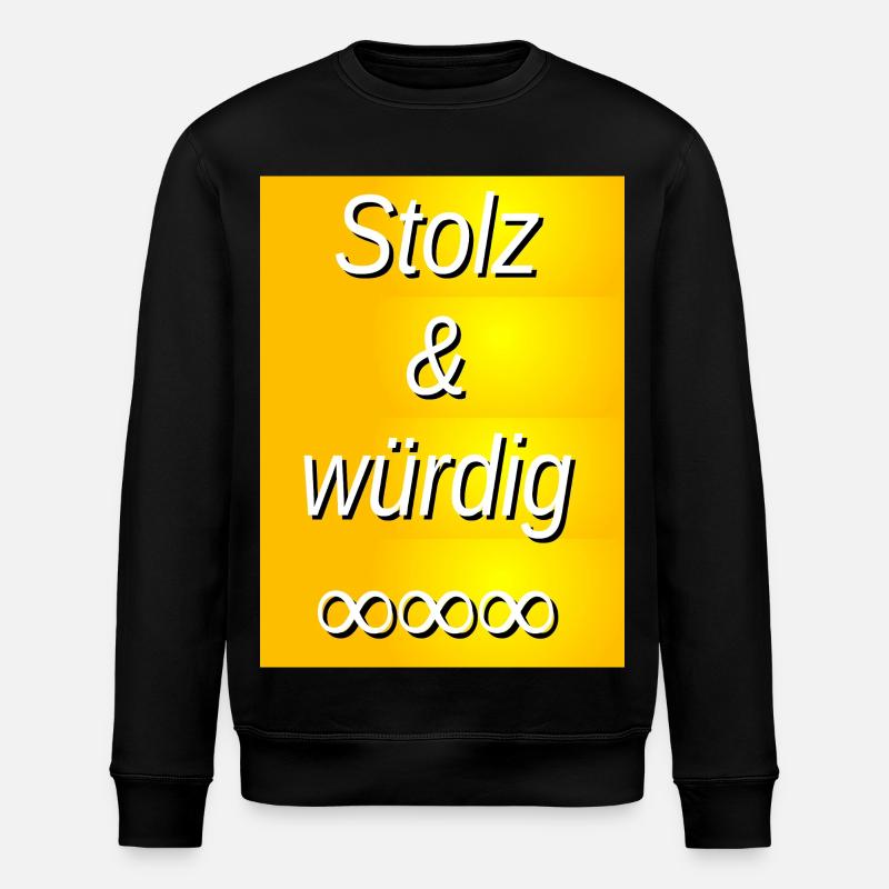 Impression dorée fière et digne - Sweat bio ROLLER Stanley/Stella Unisexe - noir