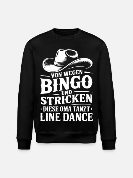 Oma Line Dance - Stanley/Stella Unisex Bio-Sweatshirt ROLLER - Schwarz