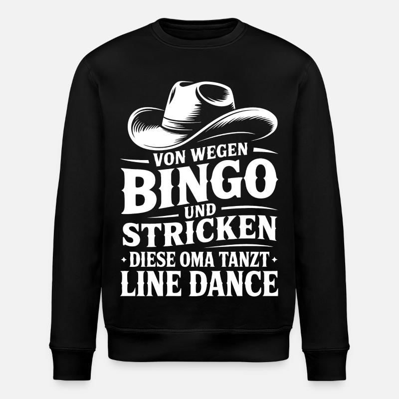 Oma Line Dance - Stanley/Stella Unisex Bio-Sweatshirt ROLLER - Schwarz