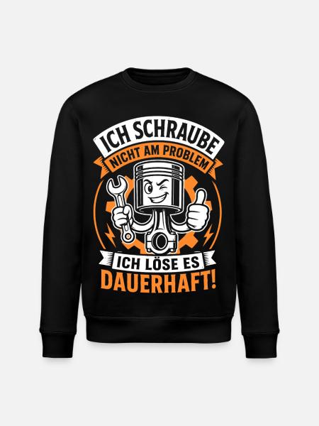 Ich schraube nicht am Problem - Stanley/Stella Unisex Bio-Sweatshirt ROLLER - Schwarz