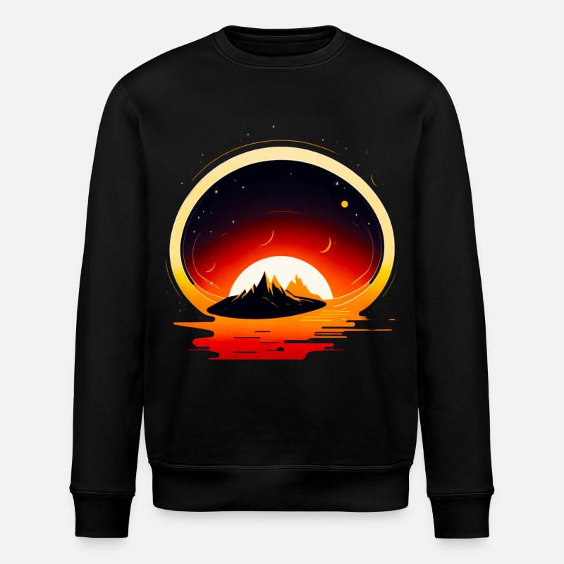 Space View / Mars - Stanley/Stella ROLLER Unisex Organic Sweatshirt - black