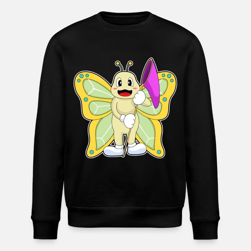 Épuisette Butterfly Angler - Sweat bio ROLLER Stanley/Stella Unisexe - noir