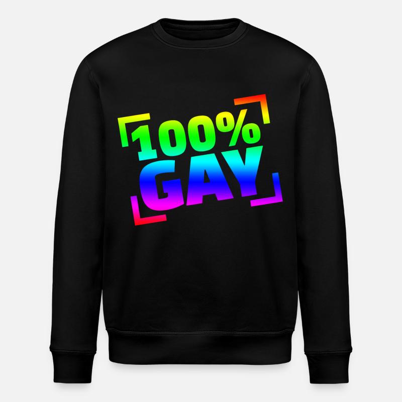 100 Gay - Stanley/Stella Unisex Bio-Sweatshirt ROLLER - Schwarz