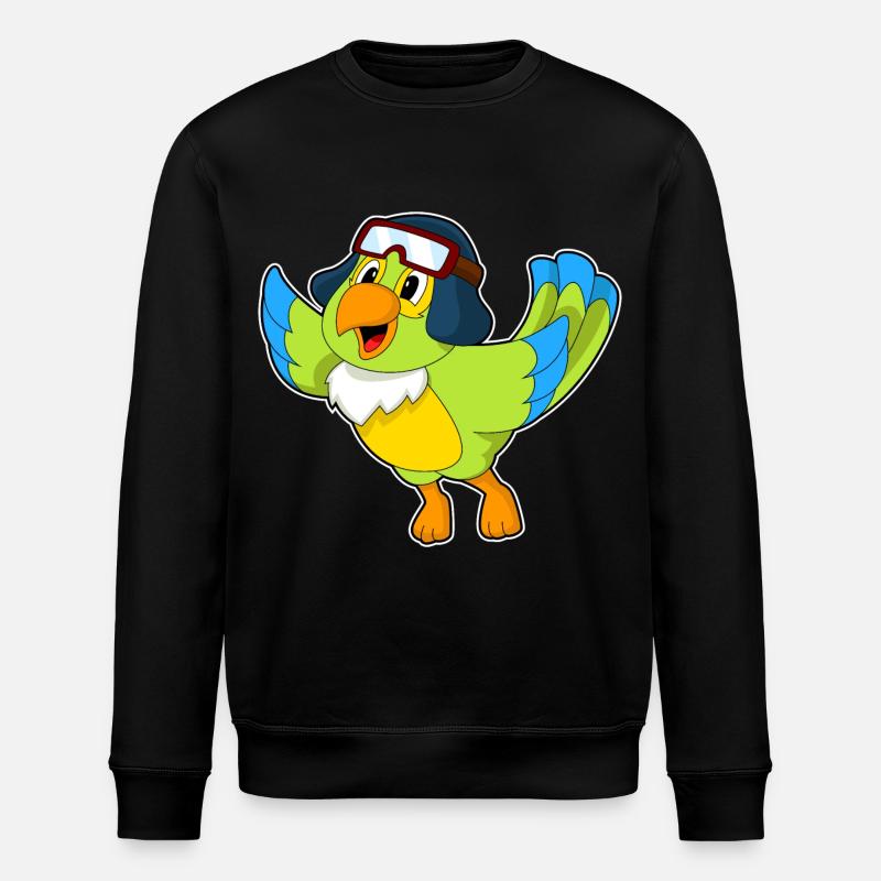 Parrot Pilot Pilot Cap - Stanley/Stella ROLLER Unisex Organic Sweatshirt - black