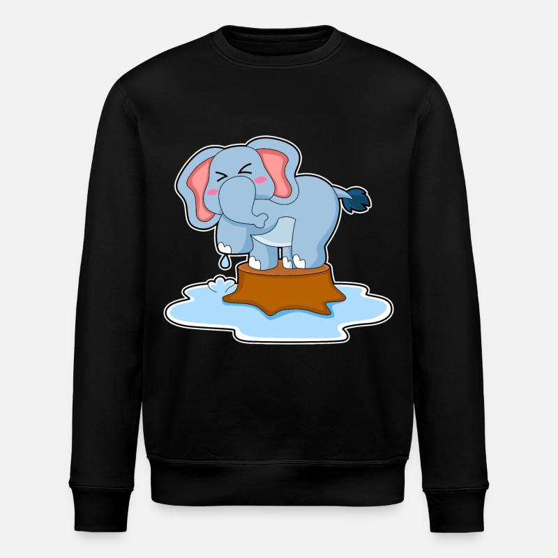 Eau d’éléphant - Sweat bio ROLLER Stanley/Stella Unisexe - noir