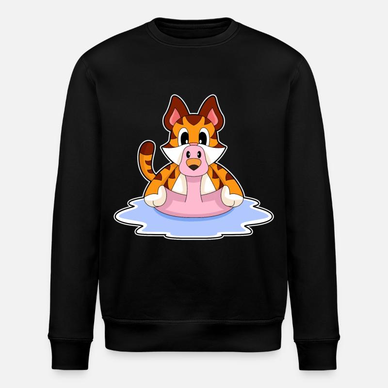 Tiger Flamingo - Stanley/Stella ROLLER Unisex Organic Sweatshirt - black