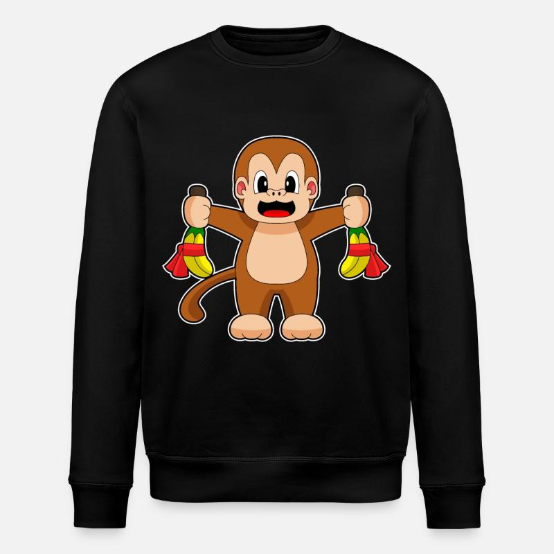 Singe Banane Anniversaire - Sweat bio ROLLER Stanley/Stella Unisexe - noir
