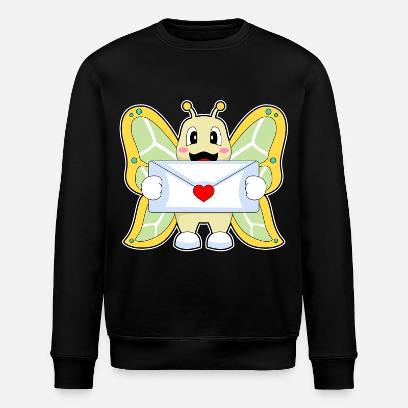 Schmetterling Brief - Stanley/Stella Unisex Bio-Sweatshirt ROLLER - Schwarz