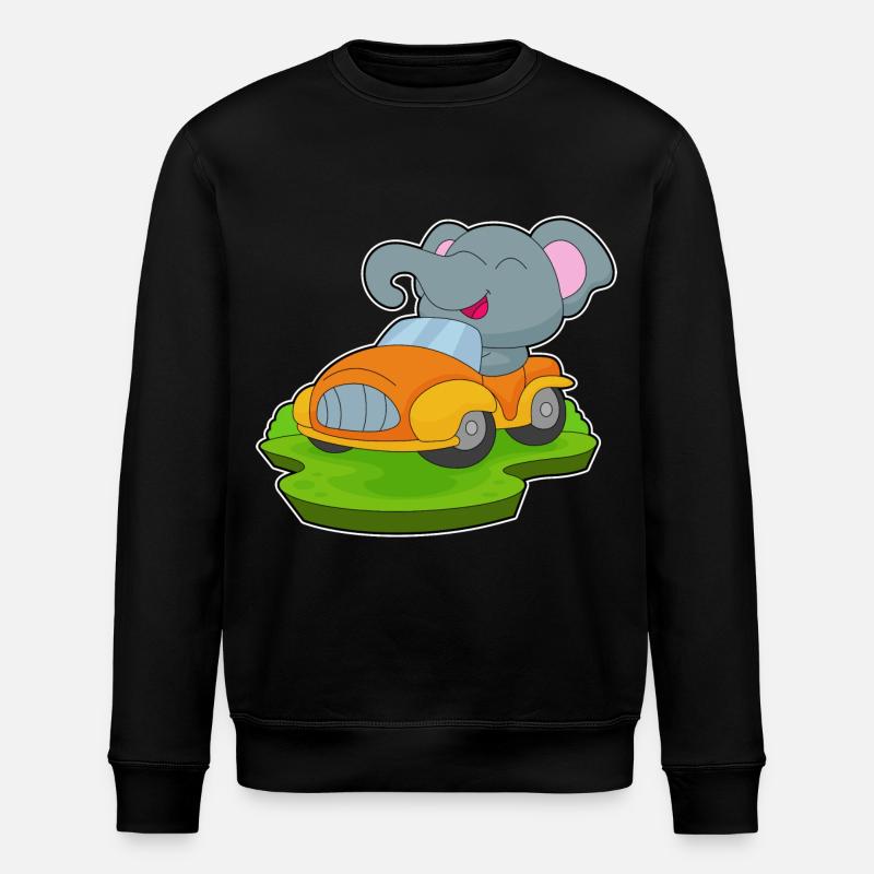 Voiture d’éléphant - Sweat bio ROLLER Stanley/Stella Unisexe - noir