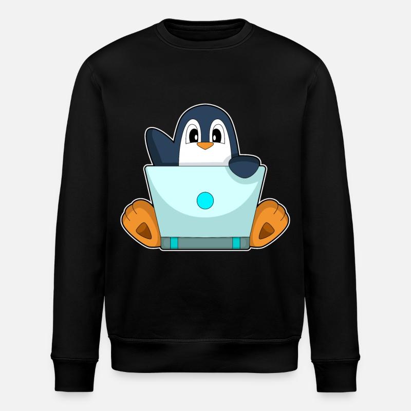 Pinguin Laptop - Stanley/Stella Unisex Bio-Sweatshirt ROLLER - Schwarz