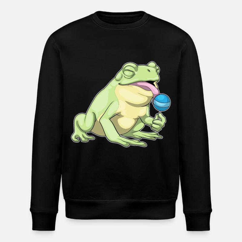 Frosch Lutscher - Stanley/Stella Unisex Bio-Sweatshirt ROLLER - Schwarz