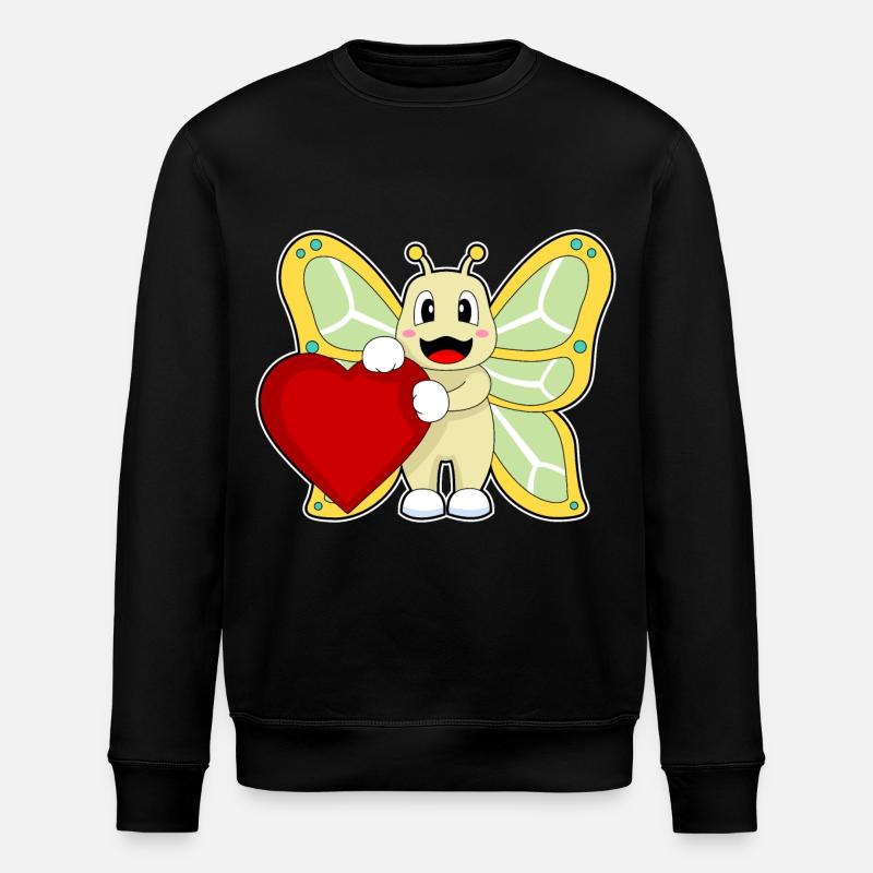 Coeur de papillon - Sweat bio ROLLER Stanley/Stella Unisexe - noir
