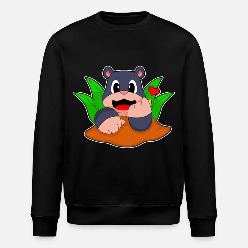 Mole Heart - Stanley/Stella ROLLER Unisex Organic Sweatshirt - black