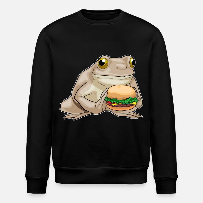 Burger de grenouille - Sweat bio ROLLER Stanley/Stella Unisexe - noir
