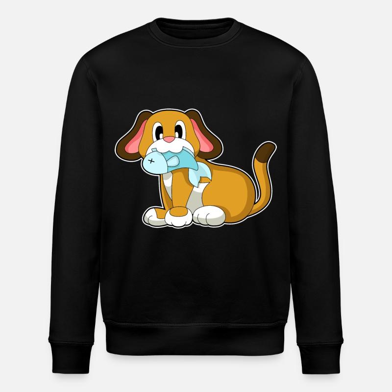 Poisson-chien - Sweat bio ROLLER Stanley/Stella Unisexe - noir