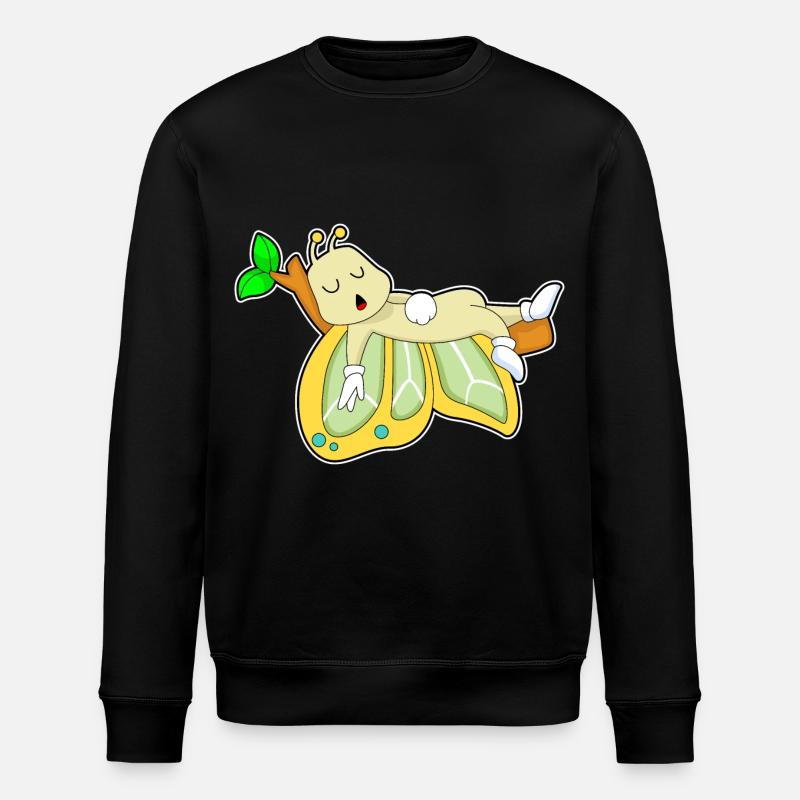 Butterfly Sleeping - Stanley/Stella ROLLER Unisex Organic Sweatshirt - black
