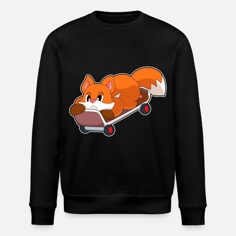 Fuchs Skater Skateboard - Sweat bio ROLLER Stanley/Stella Unisexe - noir