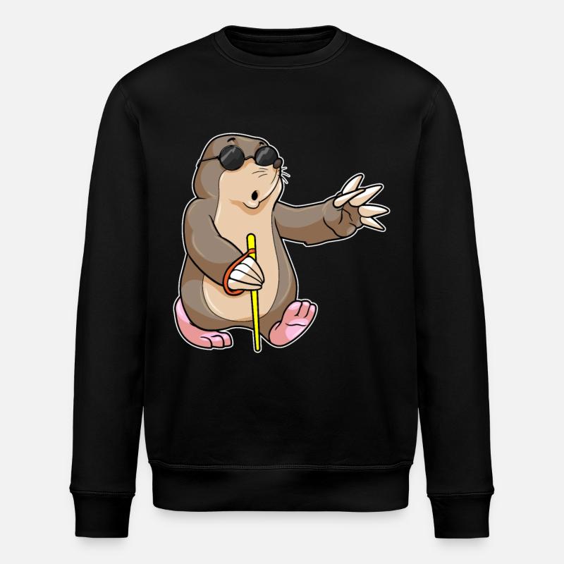 Mole Blind Funny - Stanley/Stella ROLLER Unisex Organic Sweatshirt - black