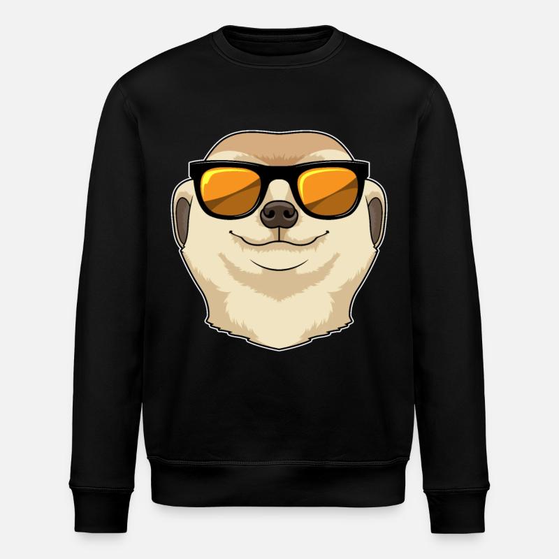 Meerkats with sunglasses - Stanley/Stella ROLLER Unisex Organic Sweatshirt - black