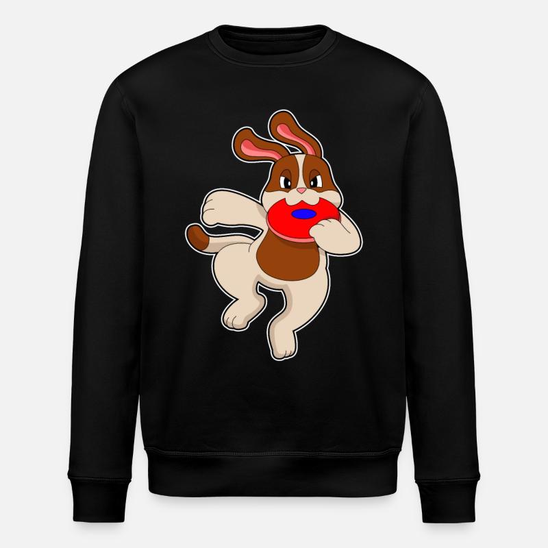 Dog playing - Stanley/Stella ROLLER Unisex Organic Sweatshirt - black