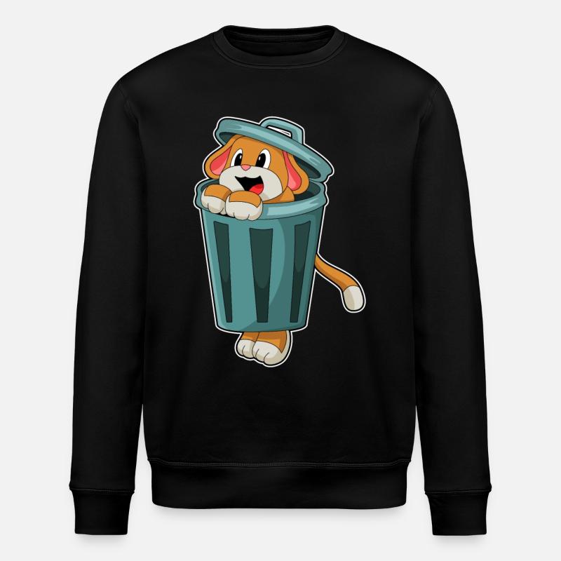 Chien avec poubelle - Sweat bio ROLLER Stanley/Stella Unisexe - noir