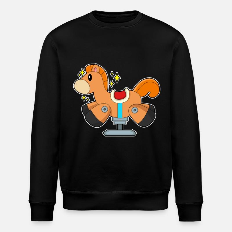 Schaukelpferd - Stanley/Stella Unisex Bio-Sweatshirt ROLLER - Schwarz