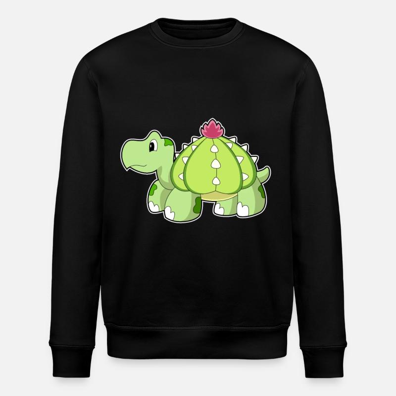 Turtle as cactus - Stanley/Stella ROLLER Unisex Organic Sweatshirt - black