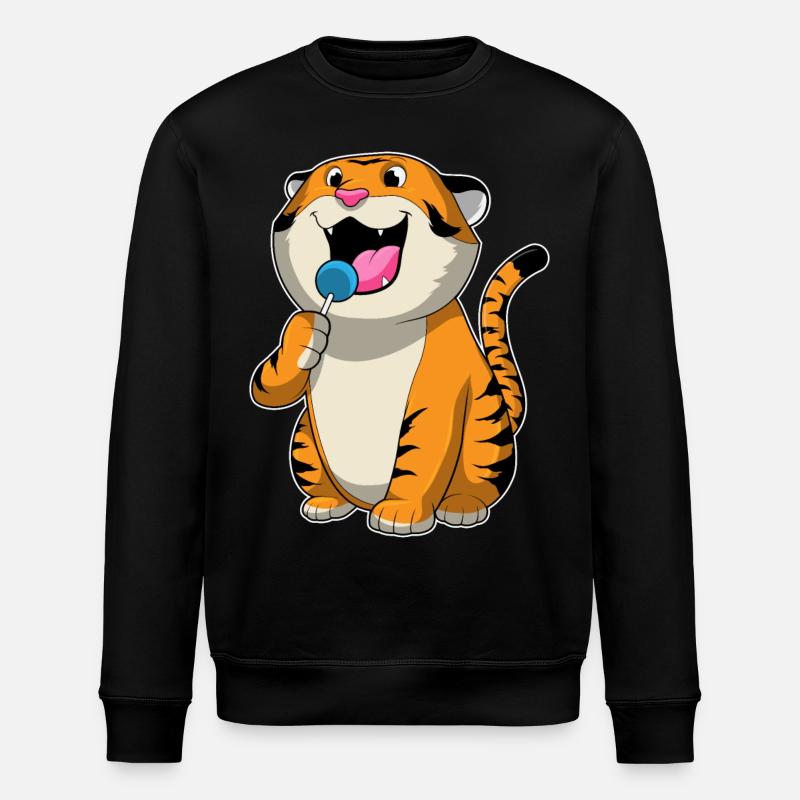 Tigre avec sucette - Sweat bio ROLLER Stanley/Stella Unisexe - noir