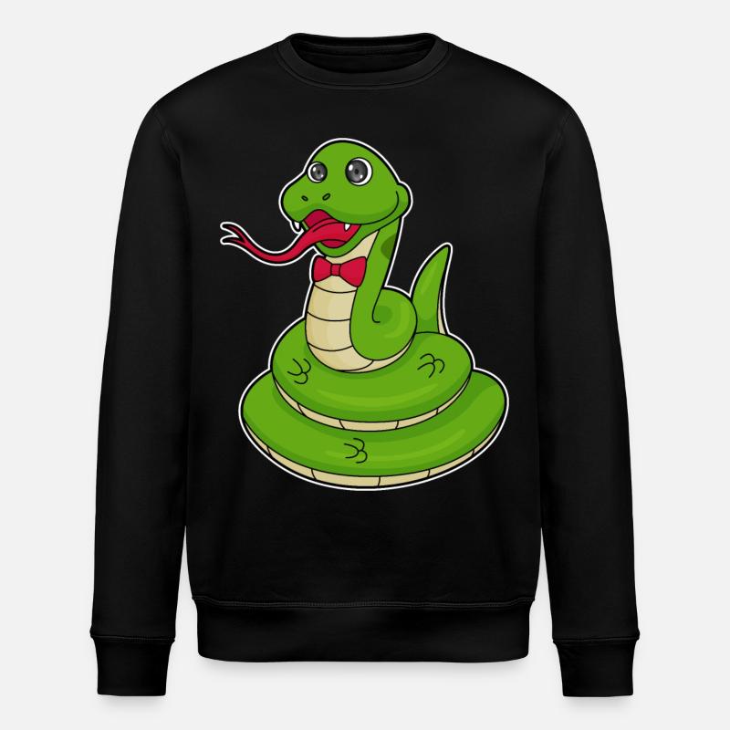 Snake with loop - Stanley/Stella ROLLER Unisex Organic Sweatshirt - black