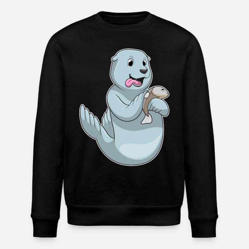 Sceller avec du poisson - Sweat bio ROLLER Stanley/Stella Unisexe - noir