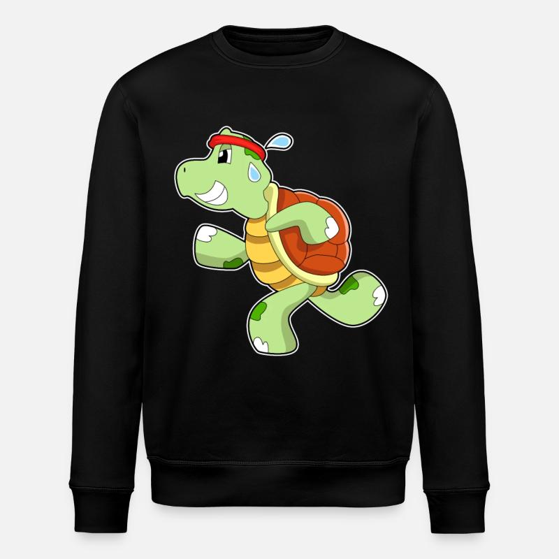 Turtle as jogger - Stanley/Stella ROLLER Unisex Organic Sweatshirt - black