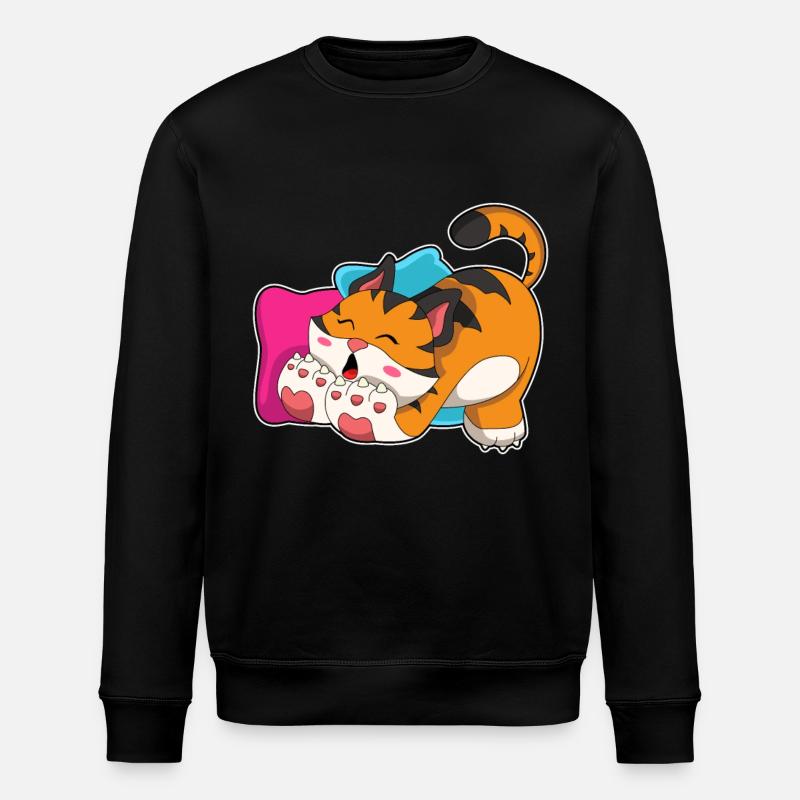 Tigre fatigué - Sweat bio ROLLER Stanley/Stella Unisexe - noir