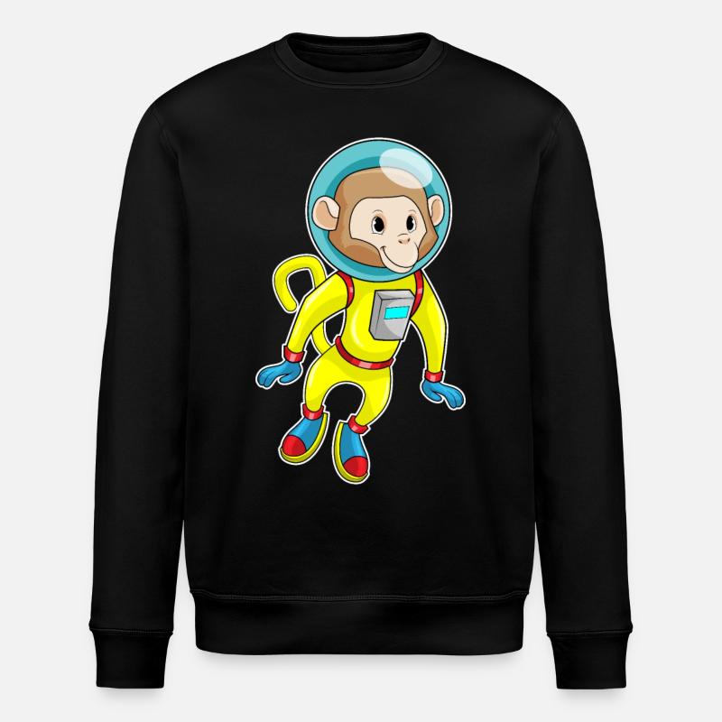 Singe en tant qu’astronaute - Sweat bio ROLLER Stanley/Stella Unisexe - noir