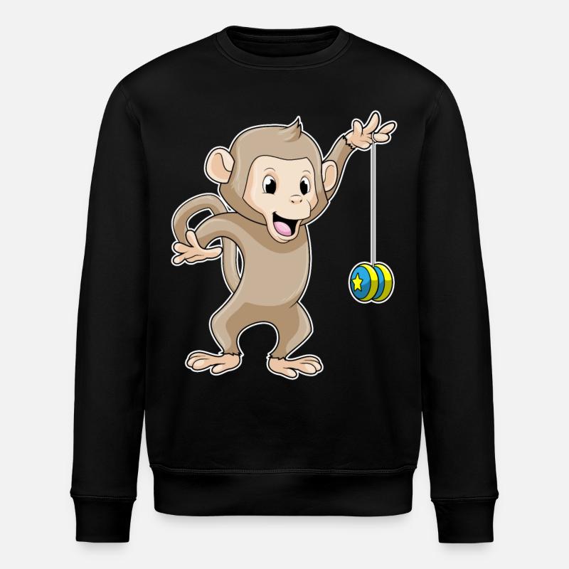 Singe avec Jojo - Sweat bio ROLLER Stanley/Stella Unisexe - noir