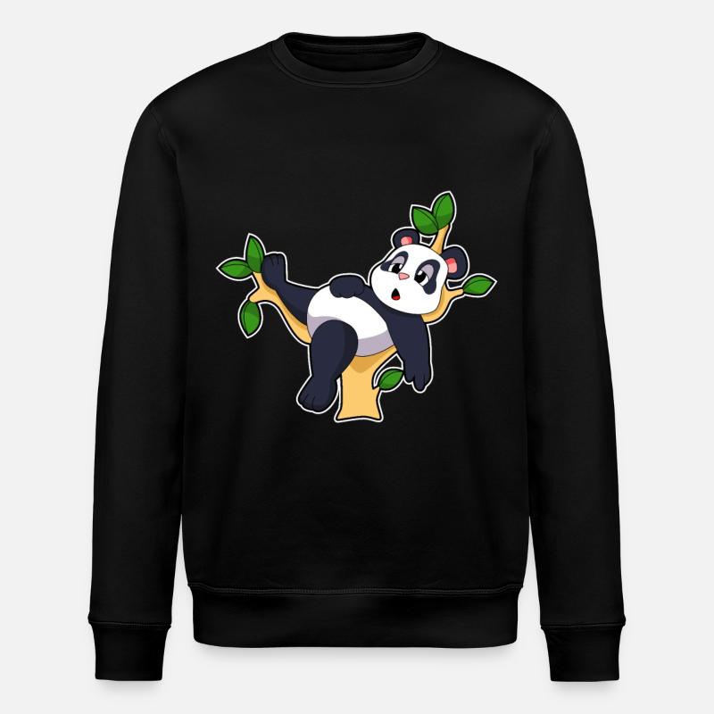 Panda sur arbre - Sweat bio ROLLER Stanley/Stella Unisexe - noir